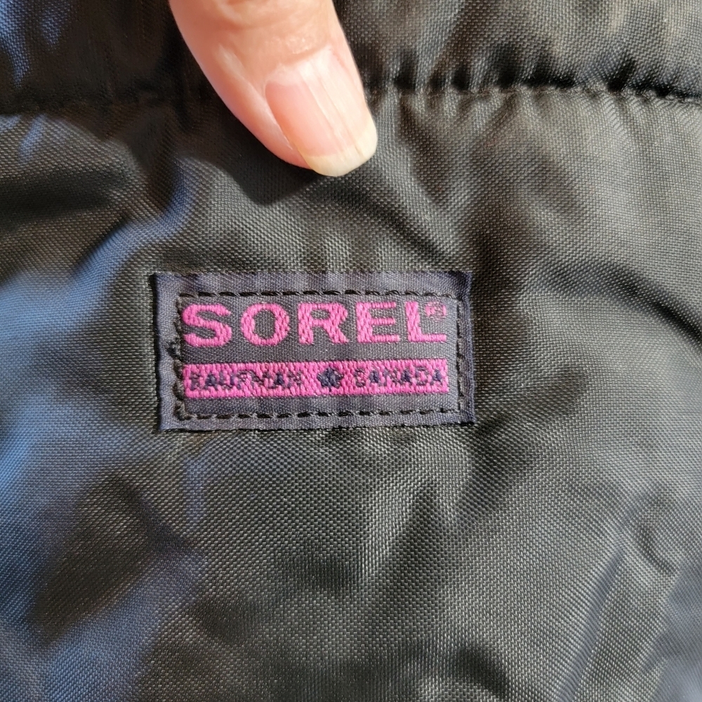 VTG Sorel SnowLion Waterproof Nylon Snow Winter Boots Women's Sz 7 Lace-Up Logo - Picture 10 of 14